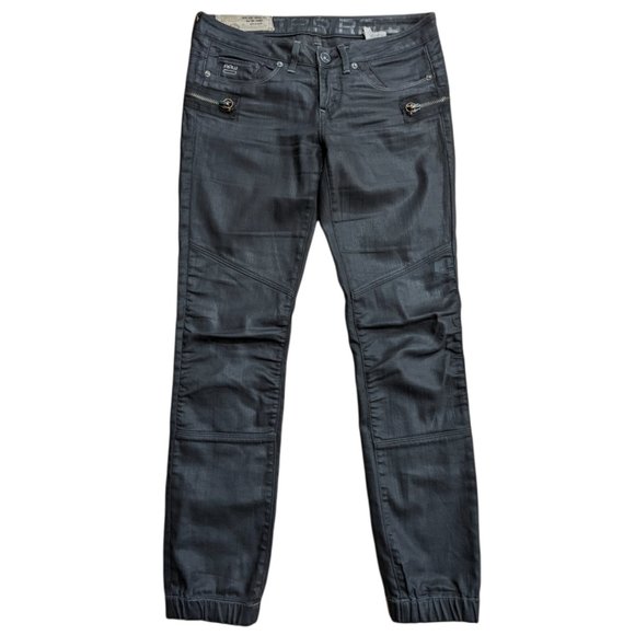 G-Star Raw 3301 PLUS SUDDEN STRAIGHT Metallic Black Women's Jeans Size W27 L32 - Picture 1 of 11